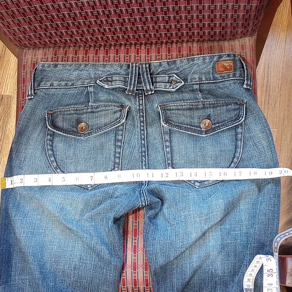 Free 🚛 LDS 6 "X2" Denim Wide Leg Jeans / Hipster - Picture 12 of 15